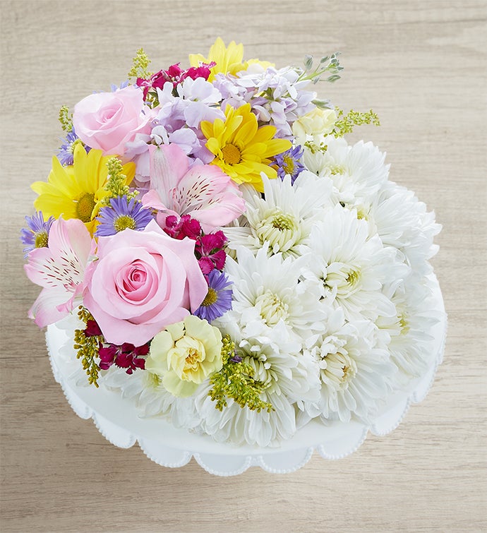 Birthday Wishes Flower Cake® Cheerful Cascade™
